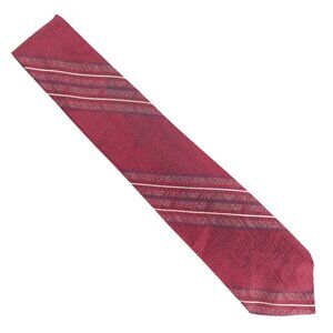 Cross Currents Men Necktie Striped Color Red Size 56x3 - NWOT - made in USA